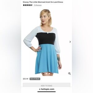 Hot Topic Disney Ariel on Land Dress Halloween Dress-Up